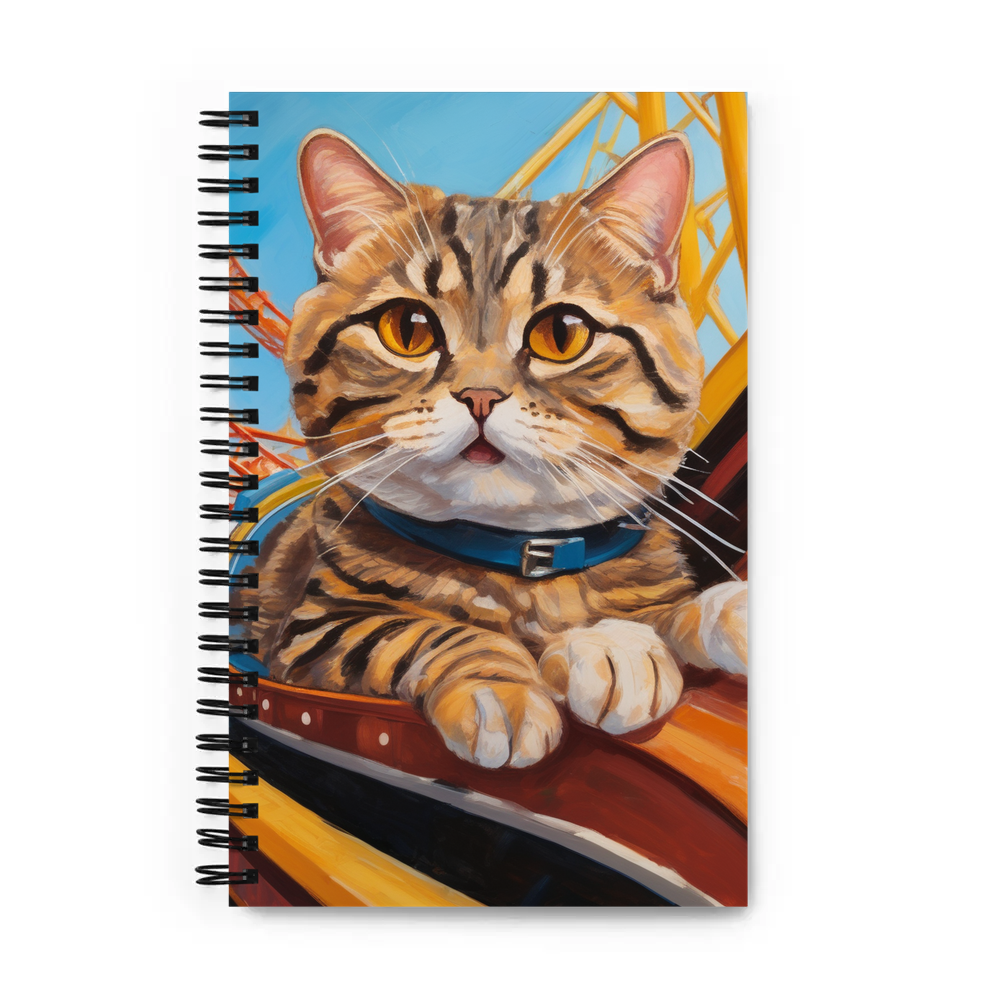 PugMug Custom Tabby Scottish Fold Cat Spiral Notebook