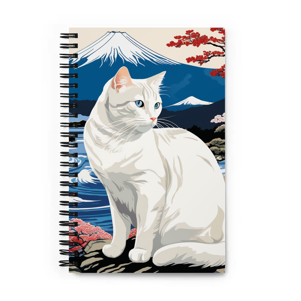 PugMug Custom White Companion Cat Spiral Notebook
