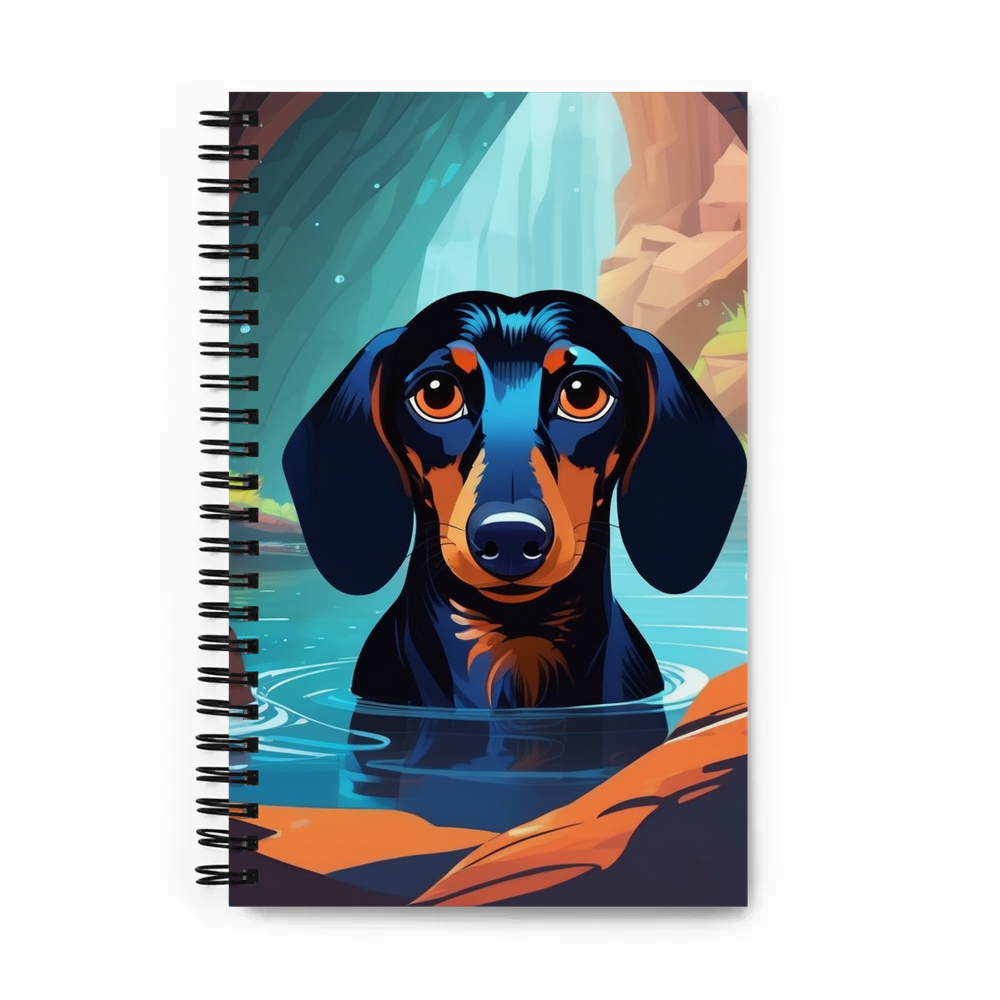 PugMug Custom Black Dachshund Spiral Notebook