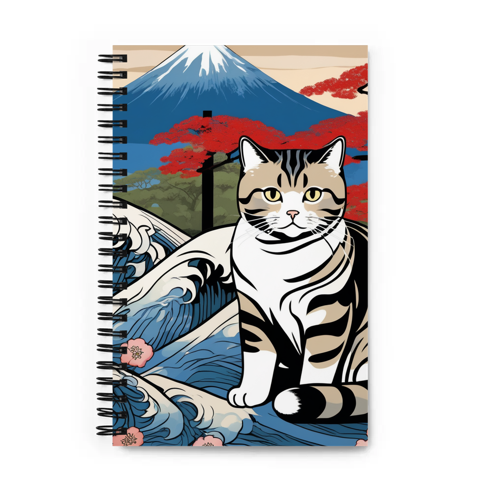 PugMug Custom Tabby Scottish Fold Cat Spiral Notebook