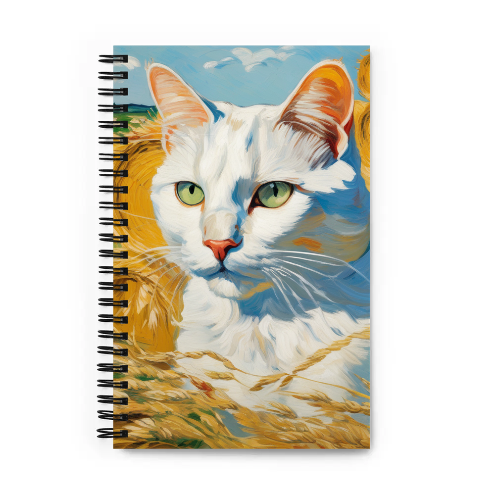 PugMug Custom White Companion Cat Spiral Notebook