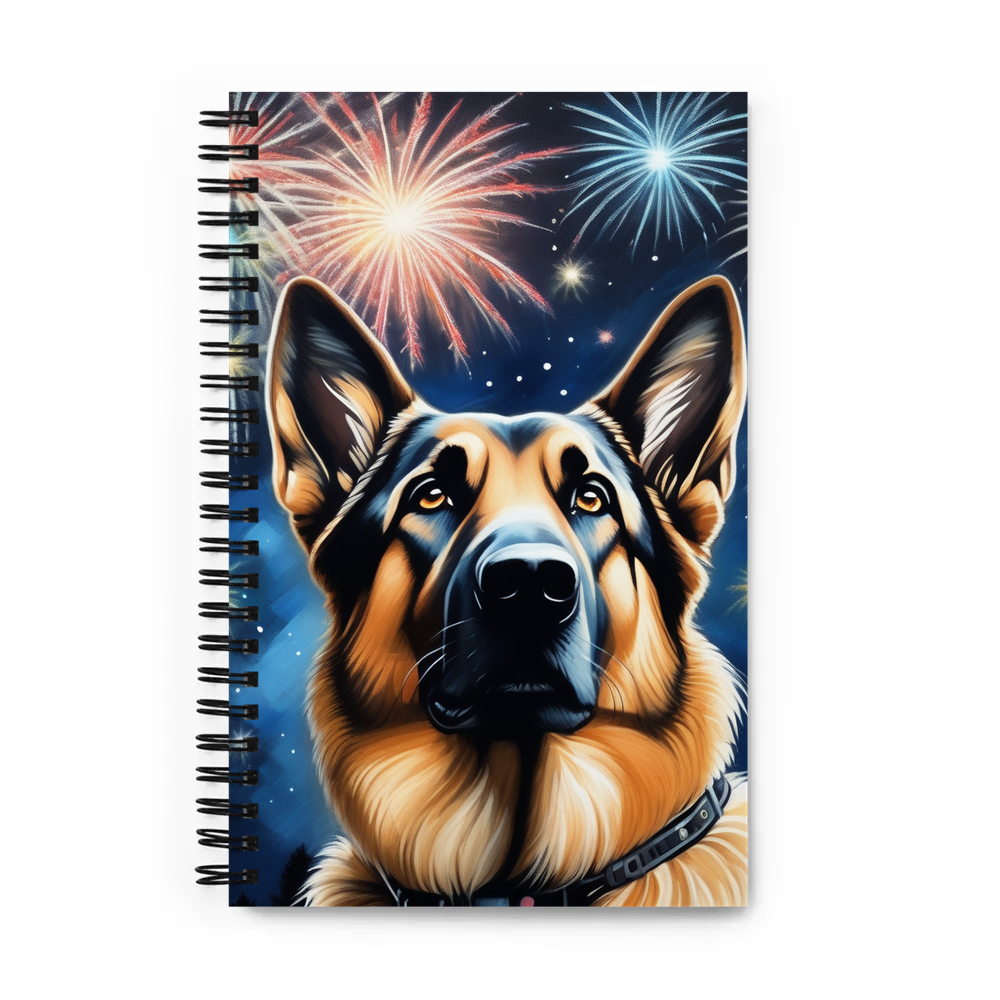 PugMug Custom German Shepherd Dog Spiral Notebook