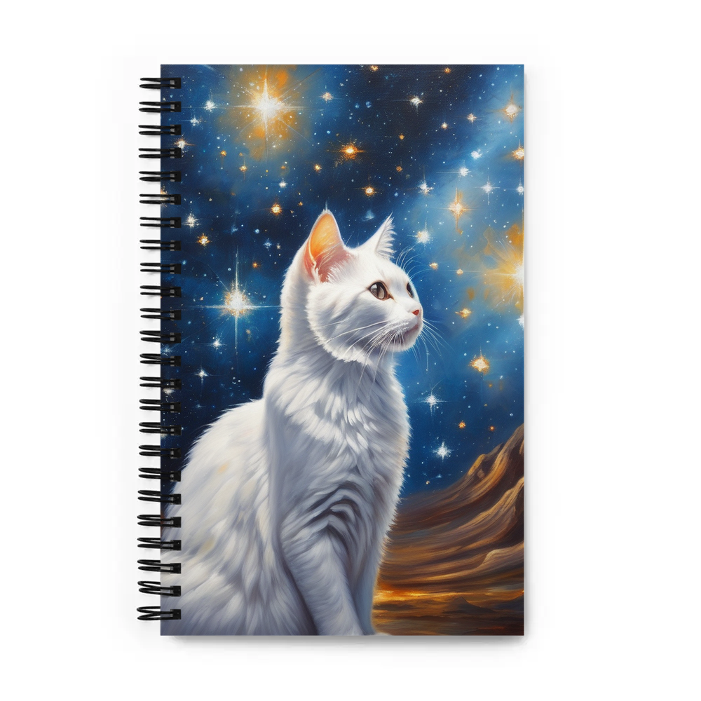PugMug Custom White Companion Cat Spiral Notebook