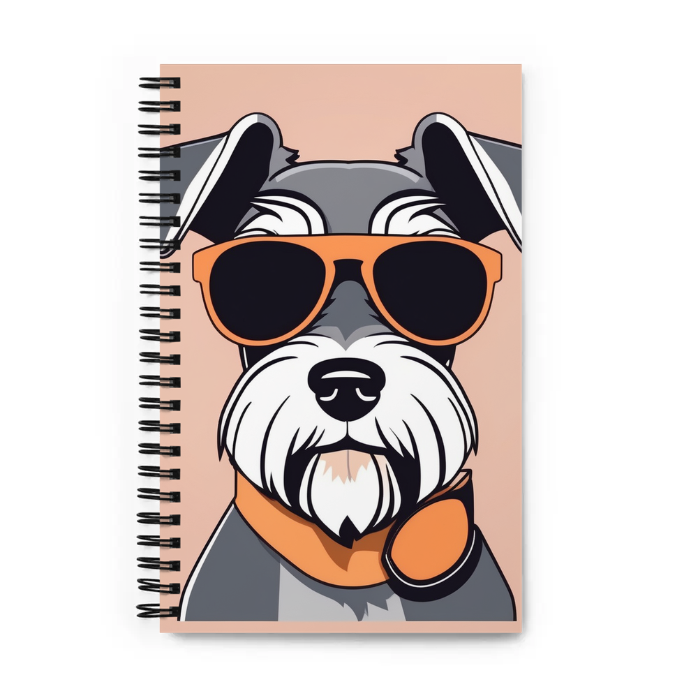 PugMug Custom Miniature Schnauzer Spiral Notebook