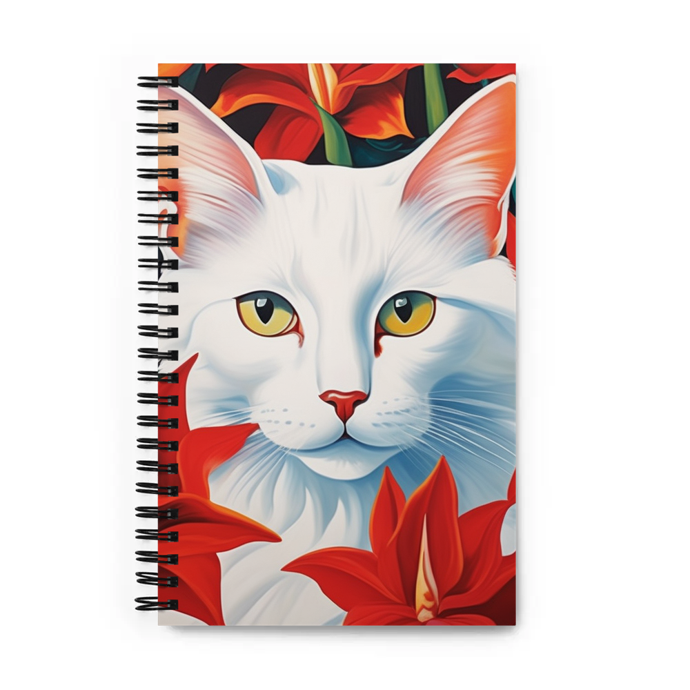 PugMug Custom White Companion Cat Spiral Notebook