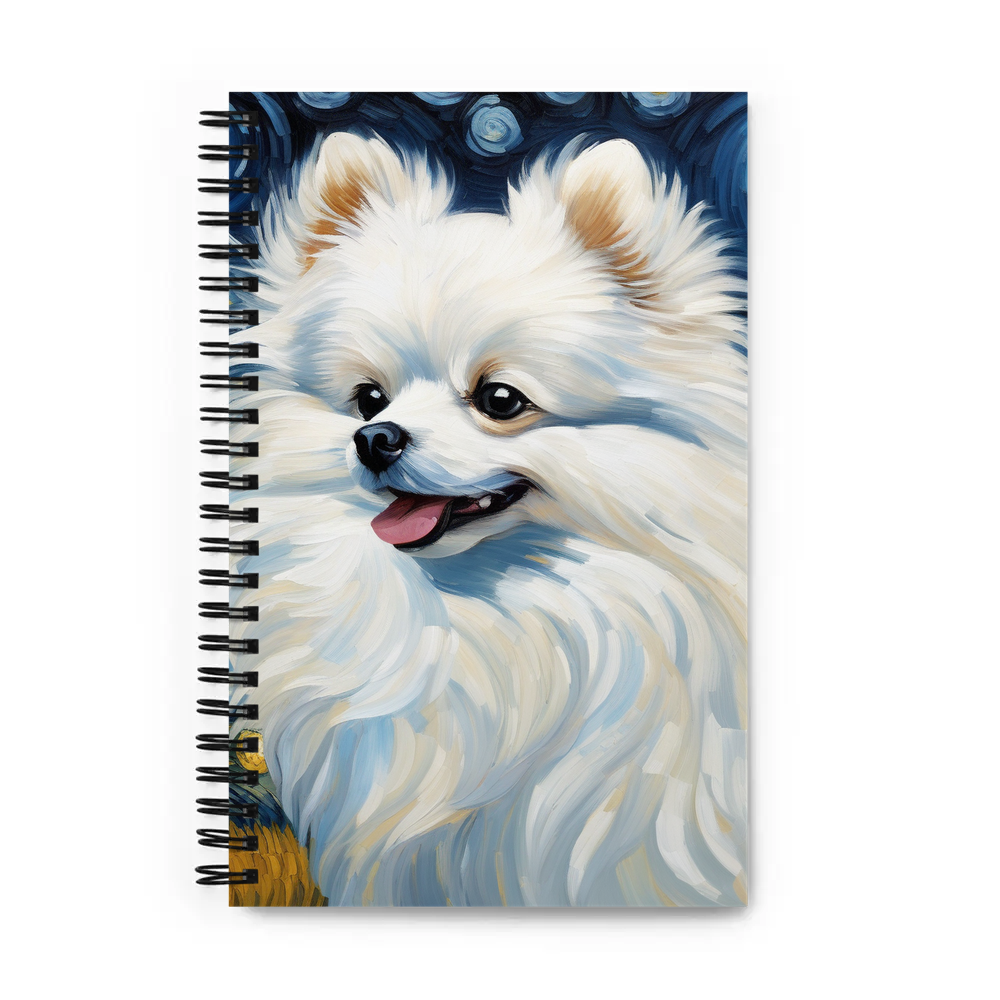 PugMug Custom White Pomeranian Spiral Notebook