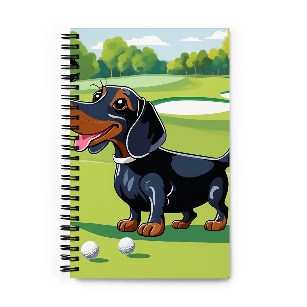PugMug Custom Black Dachshund Spiral Notebook