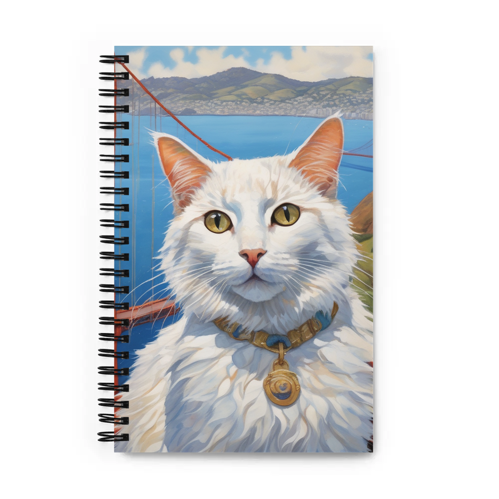 PugMug Custom White Companion Cat Spiral Notebook