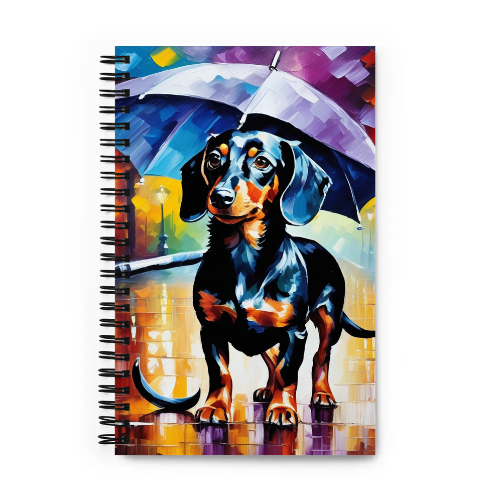 PugMug Custom Black Dachshund Spiral Notebook