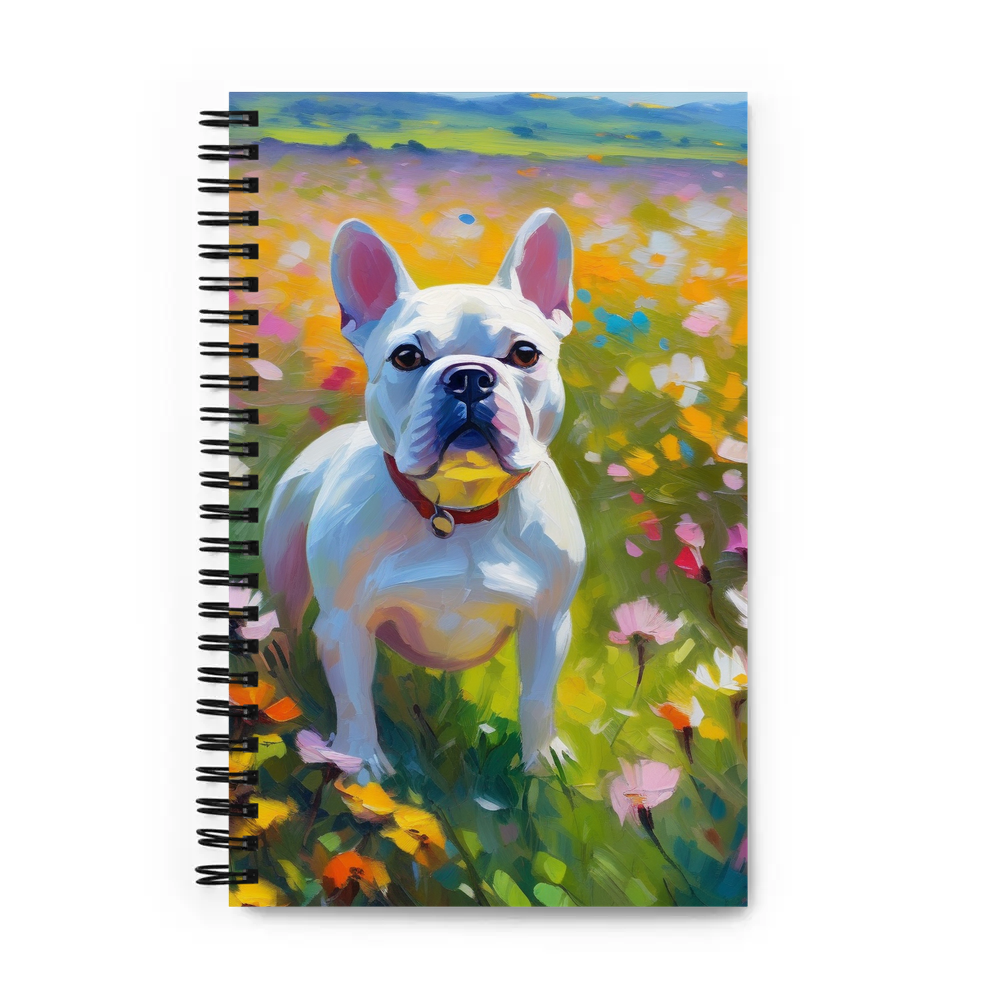 PugMug Custom White French Bulldog Spiral Notebook