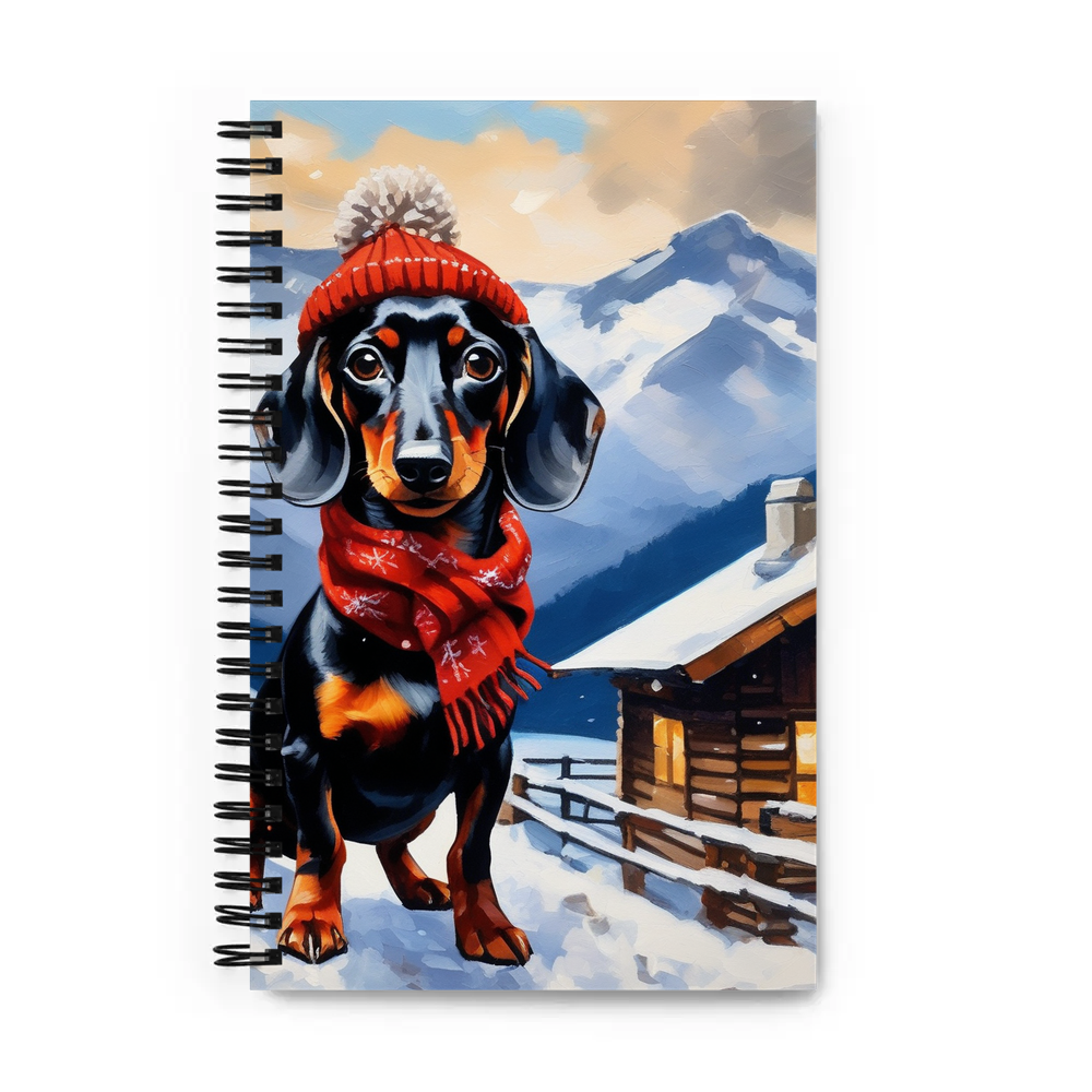 PugMug Custom Black Dachshund Spiral Notebook