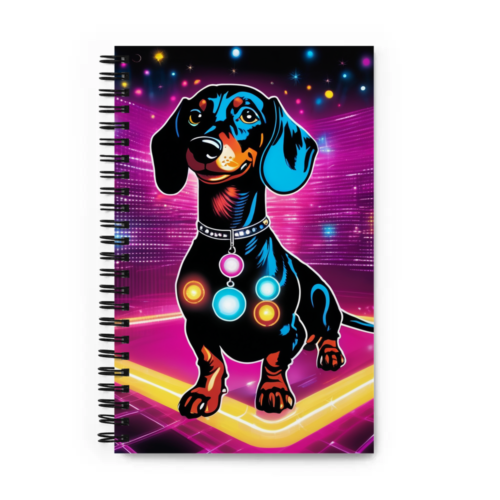 PugMug Custom Black Dachshund Spiral Notebook