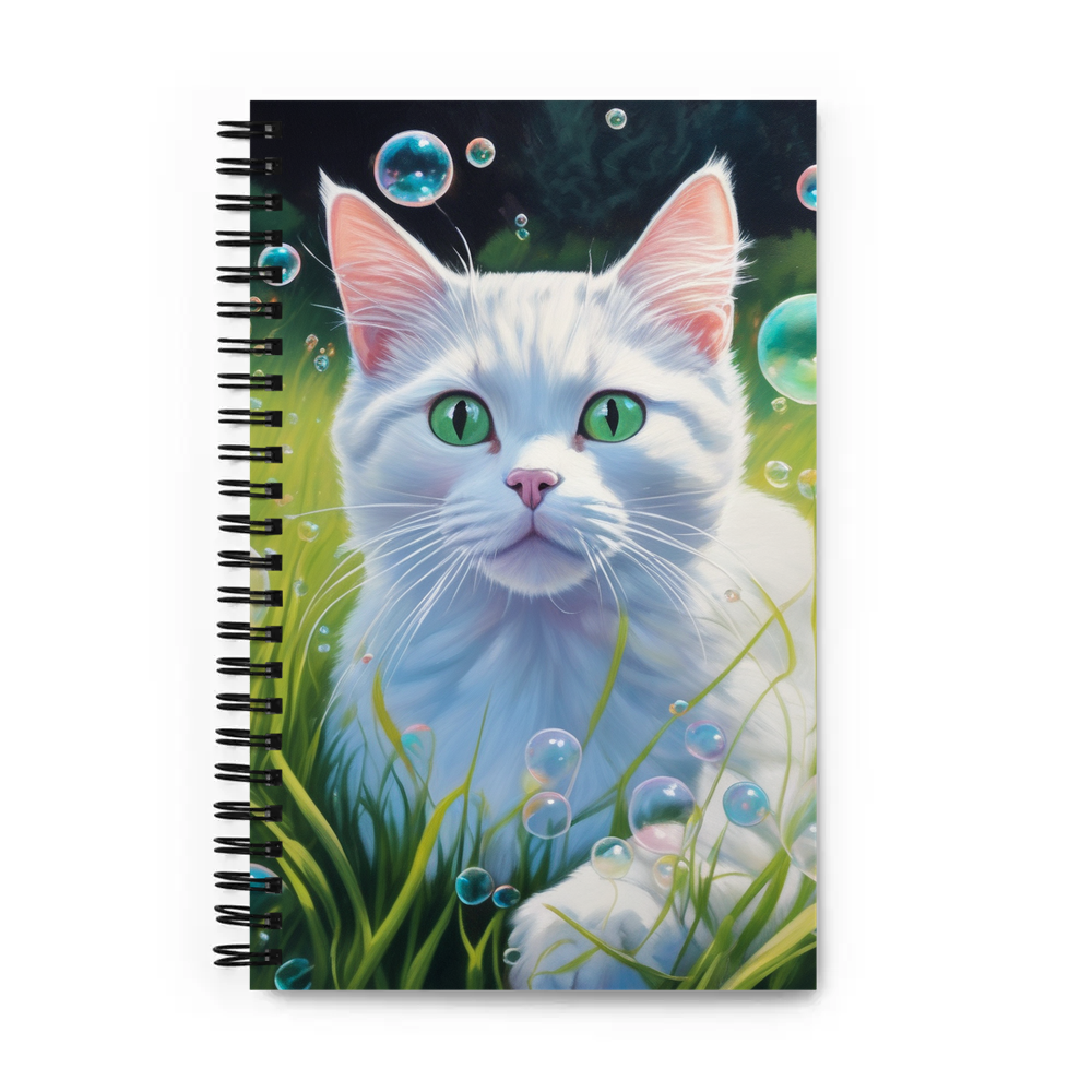PugMug Custom White Companion Cat Spiral Notebook