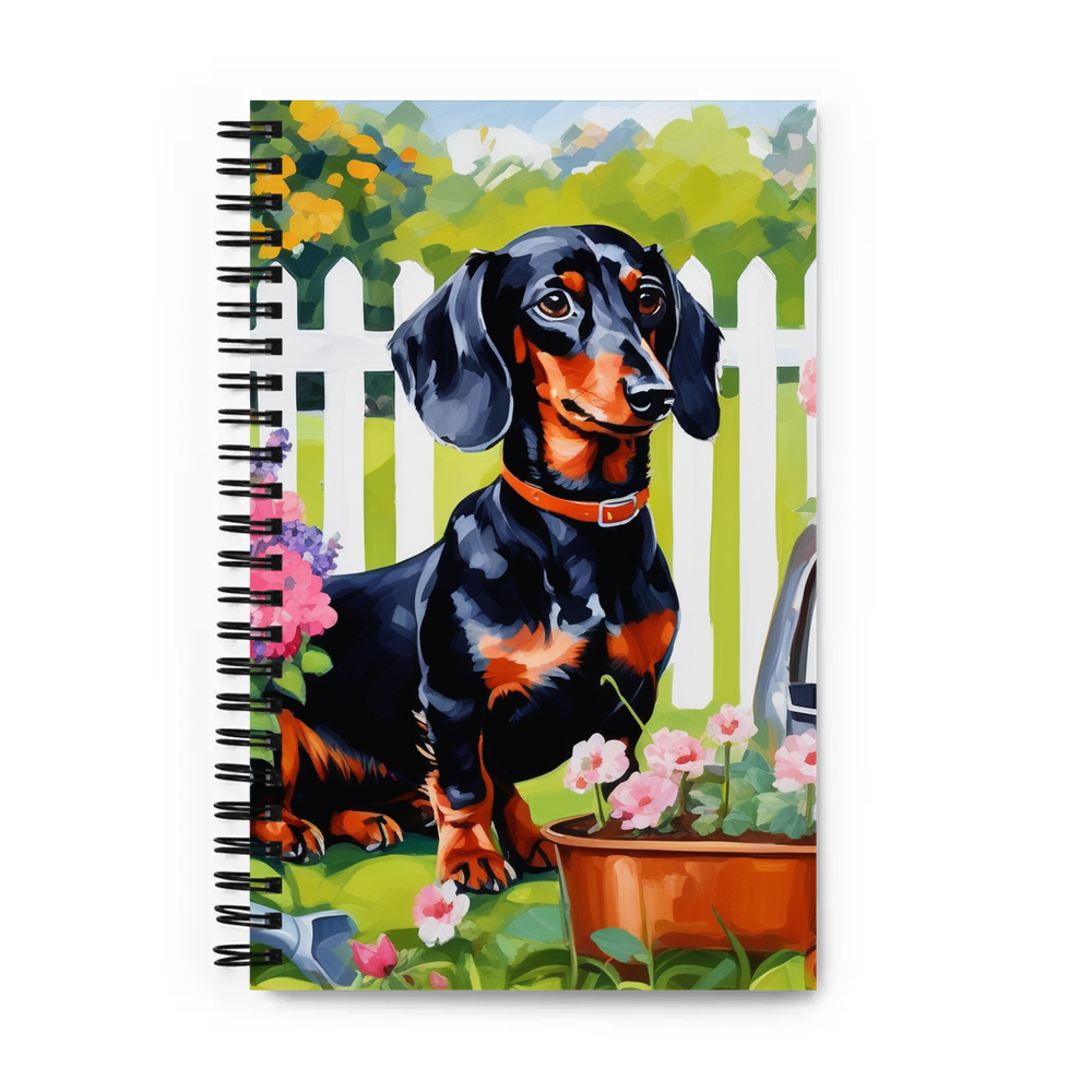 PugMug Custom Black Dachshund Spiral Notebook