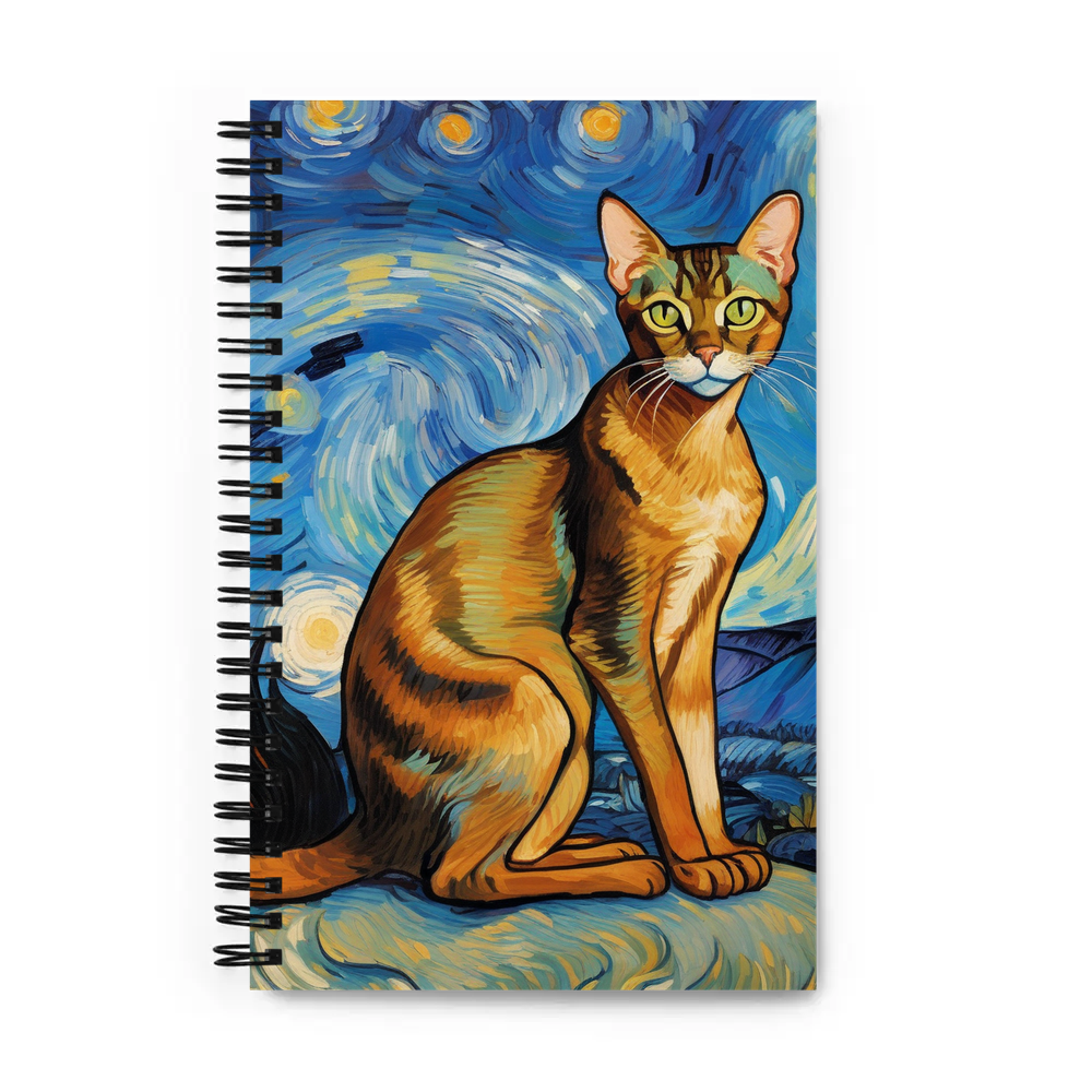 PugMug Custom Tabby Abyssinian Cat Spiral Notebook