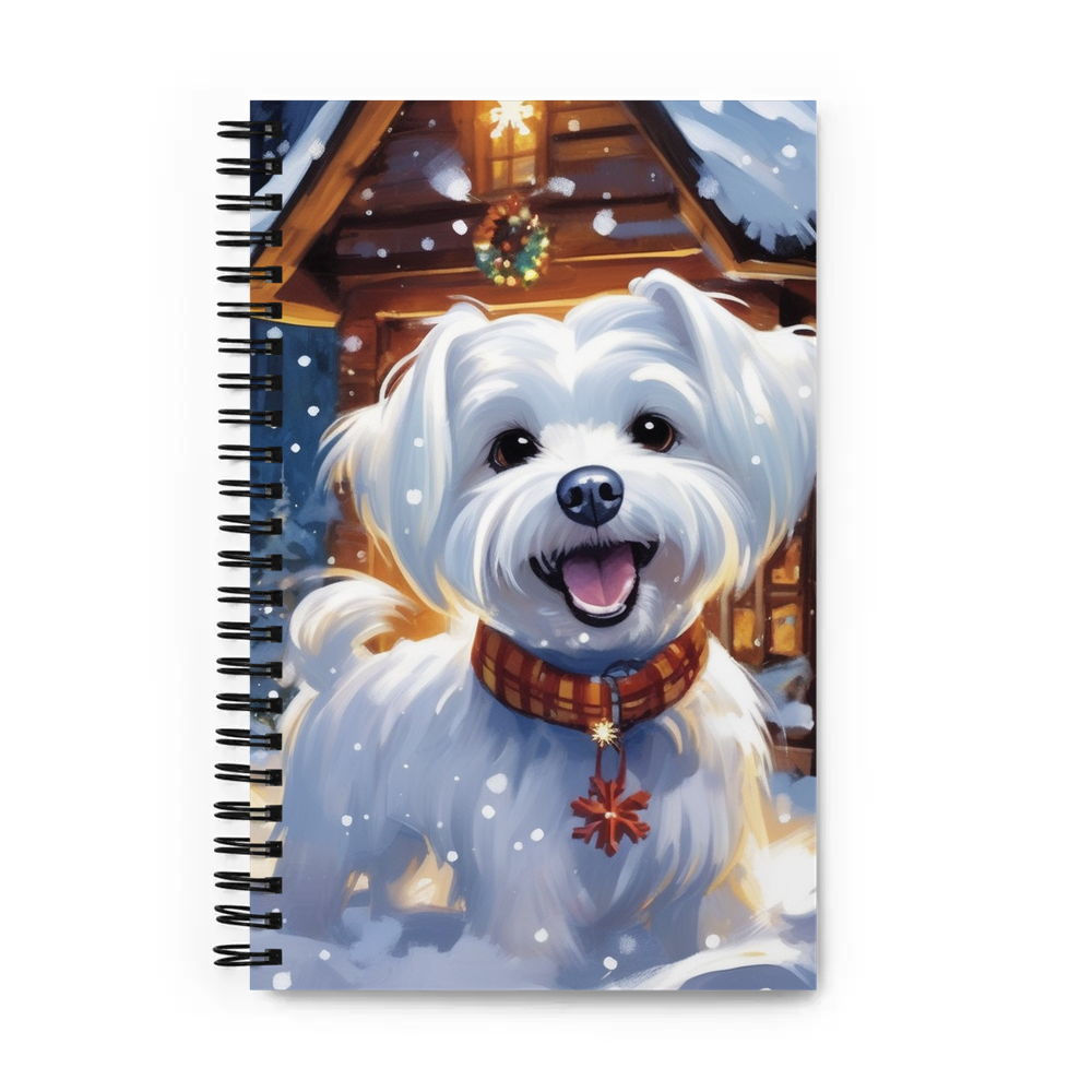 PugMug Custom Maltese Dog Spiral Notebook