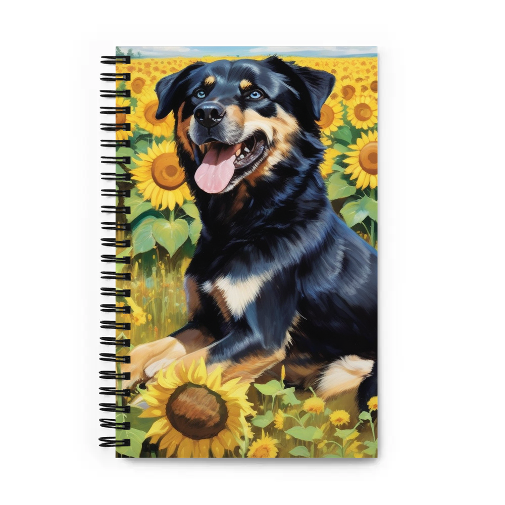 PugMug Custom Blue Spiral Notebook
