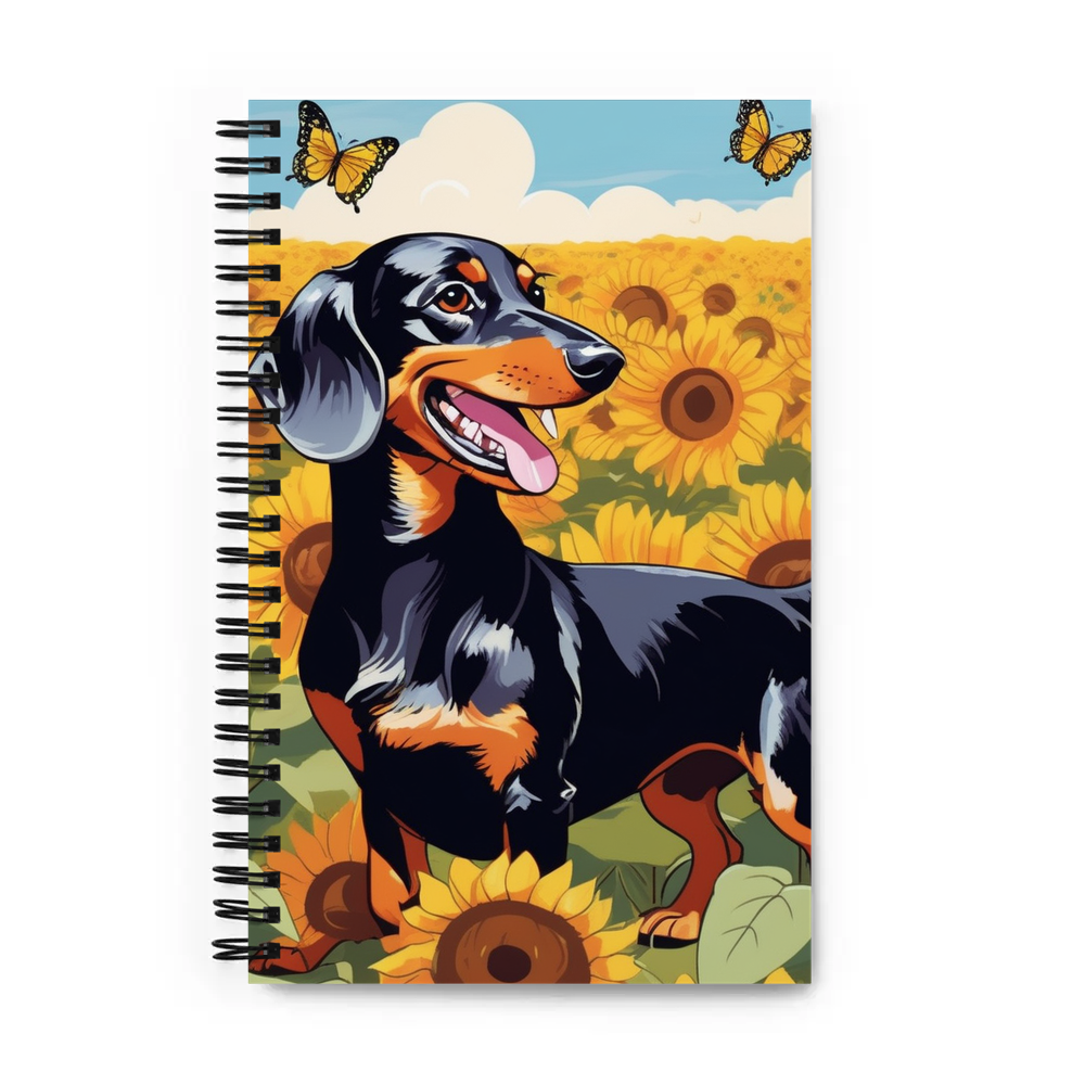 PugMug Custom Black Dachshund Spiral Notebook