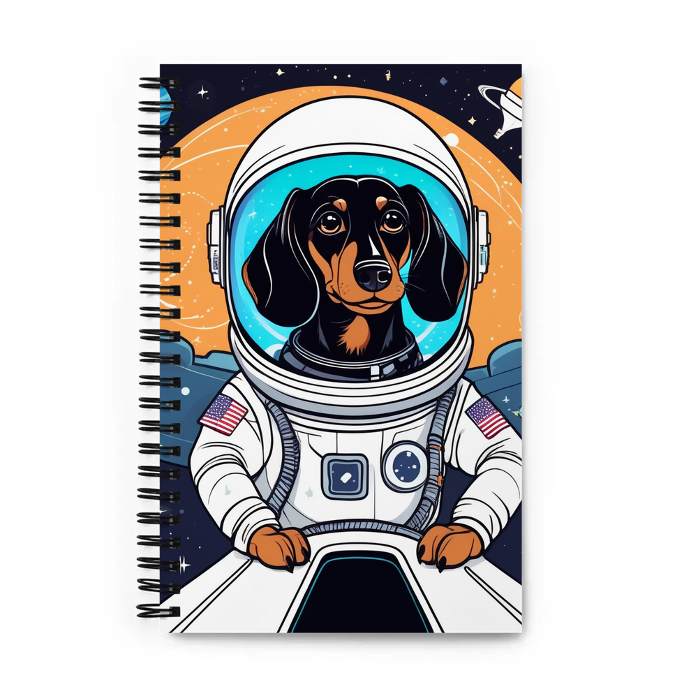 PugMug Custom Black Dachshund Spiral Notebook