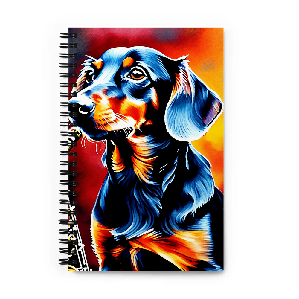 PugMug Custom Black Dachshund Spiral Notebook