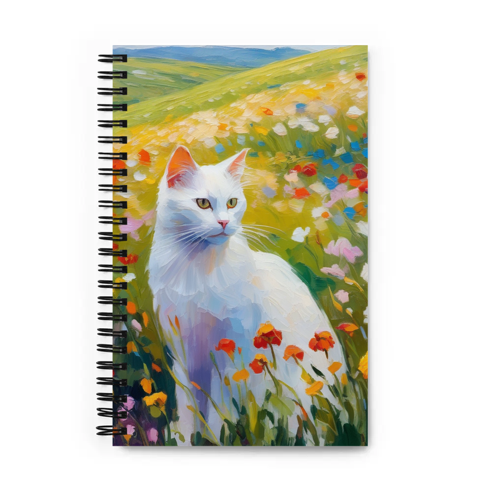 PugMug Custom White Companion Cat Spiral Notebook