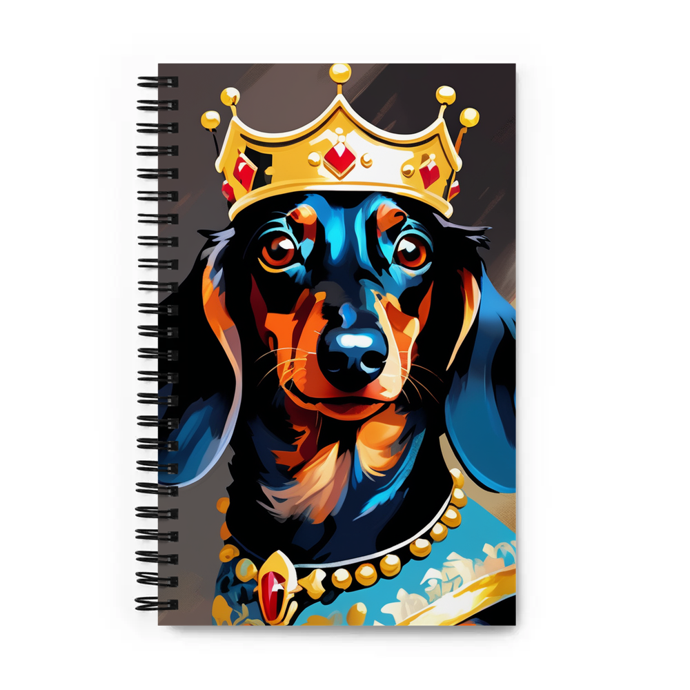 PugMug Custom Black Dachshund Spiral Notebook