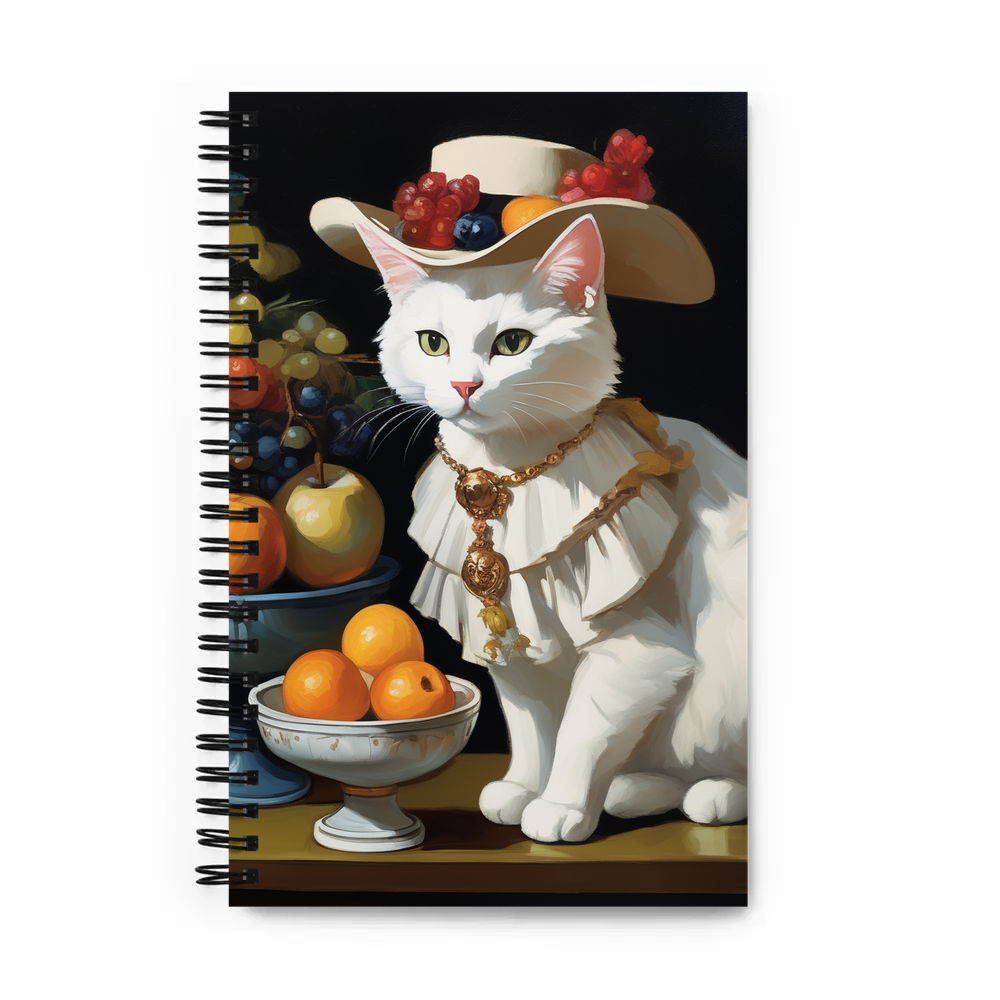 PugMug Custom White Companion Cat Spiral Notebook