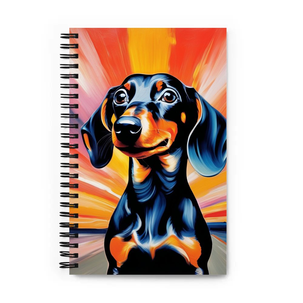 PugMug Custom Black Dachshund Spiral Notebook