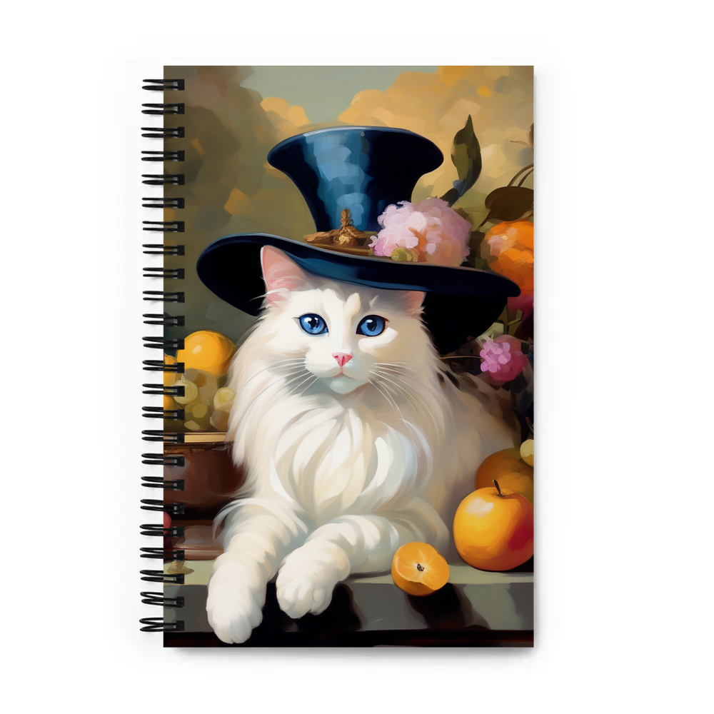 PugMug Custom White Ragdoll Cat Spiral Notebook