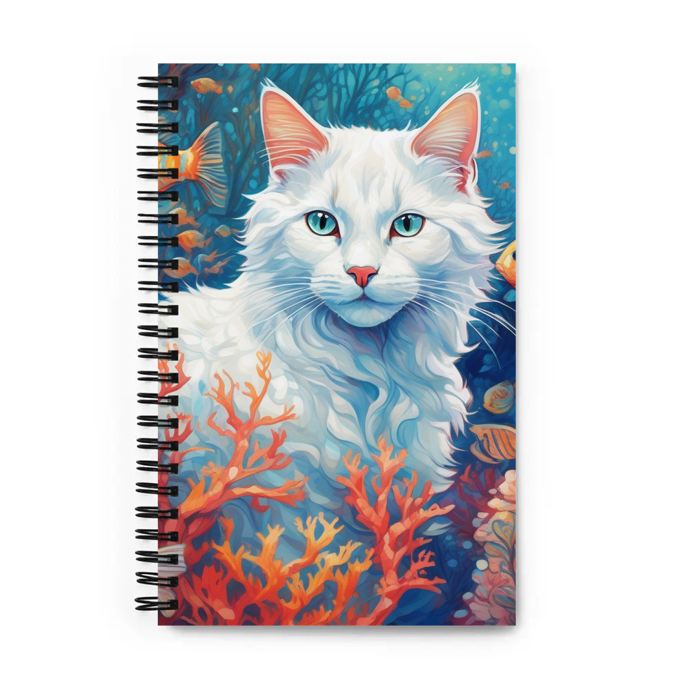 PugMug Custom White Companion Cat Spiral Notebook