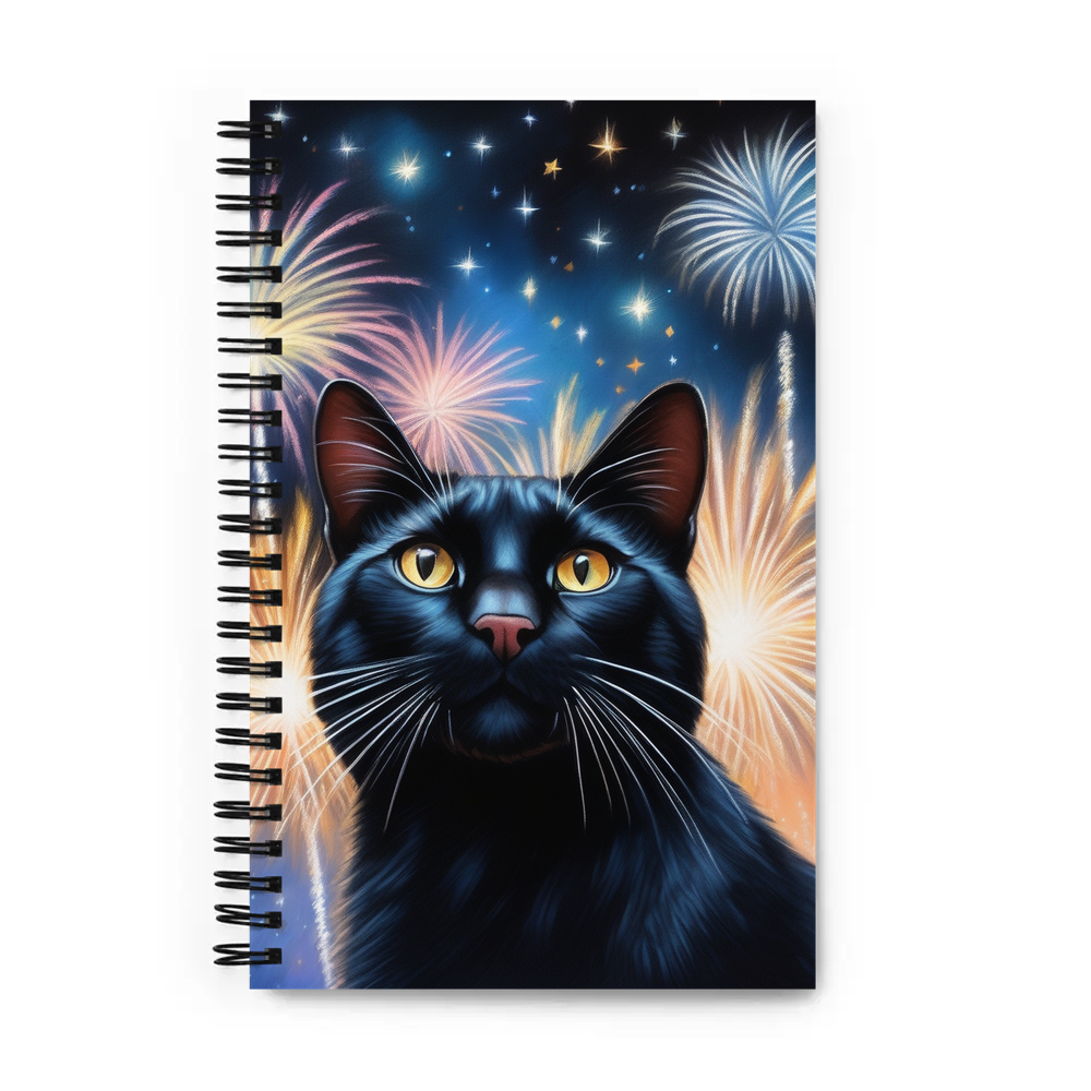 PugMug Custom Black Exotic Cat Spiral Notebook