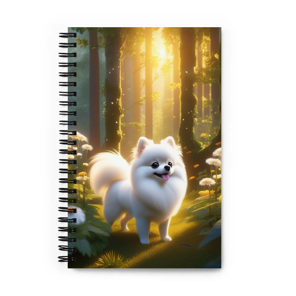 PugMug Custom White Pomeranian Spiral Notebook
