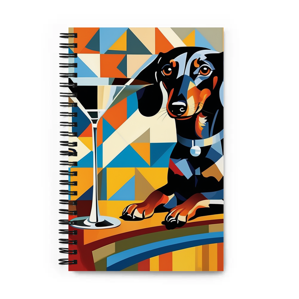 PugMug Custom Black Dachshund Spiral Notebook