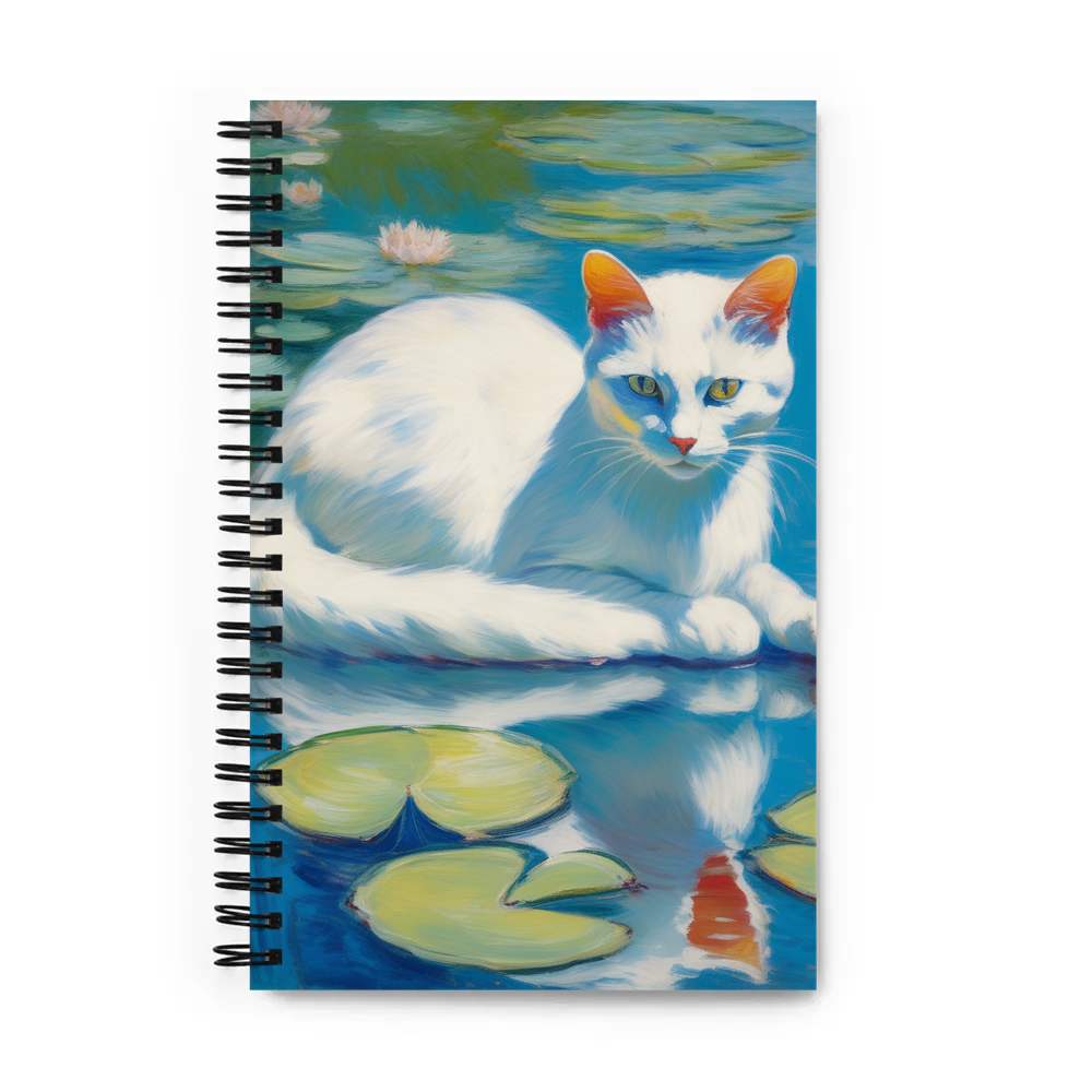 PugMug Custom White Companion Cat Spiral Notebook