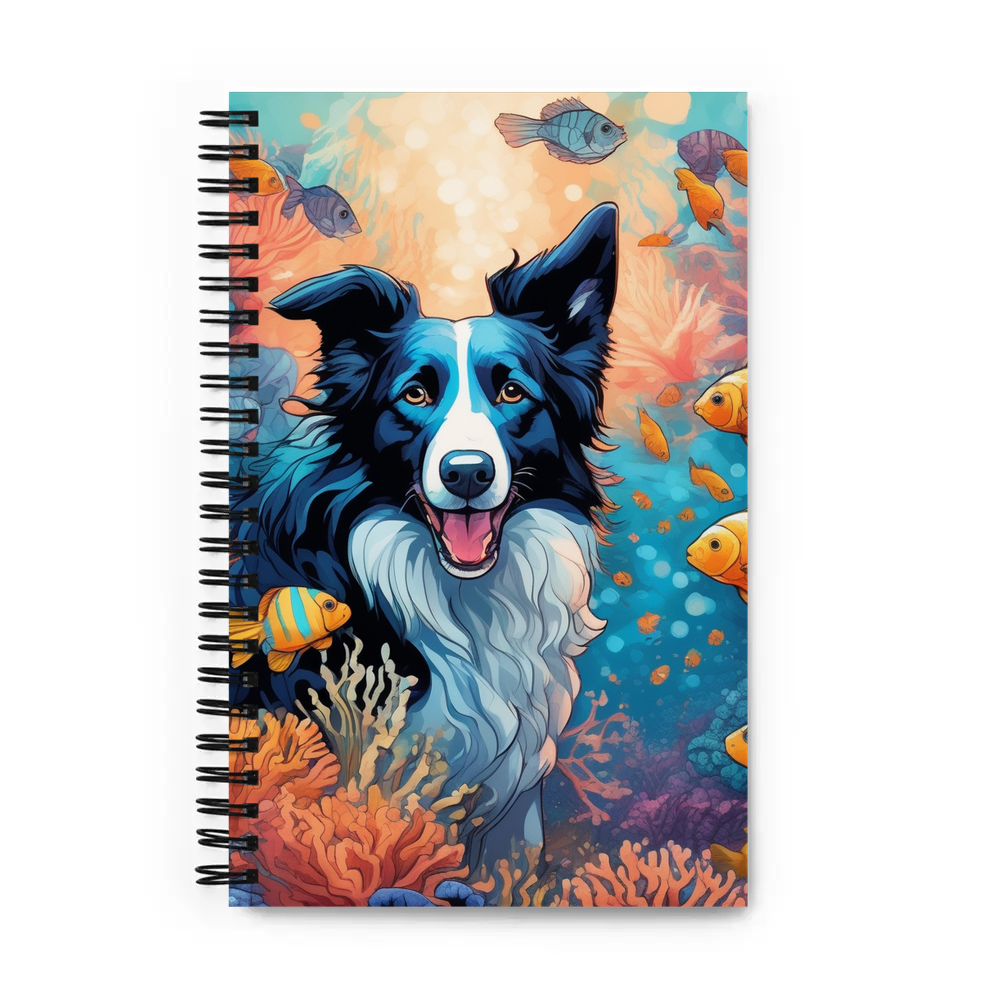 PugMug Custom Border Collie Spiral Notebook