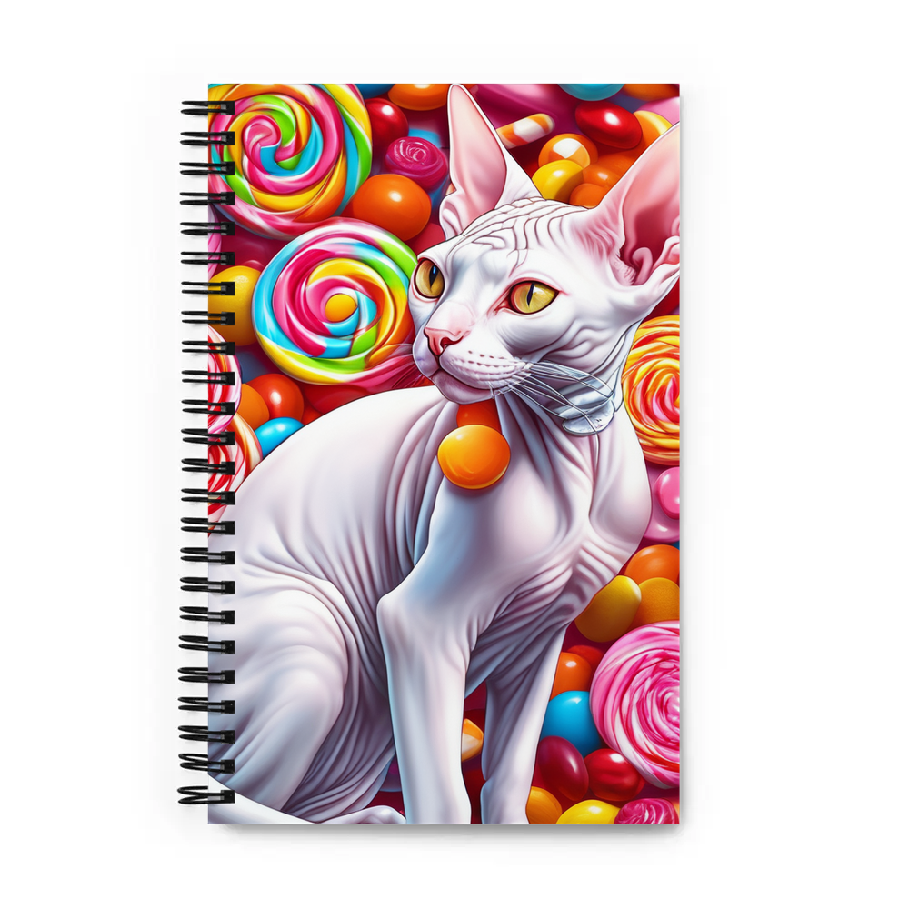 PugMug Custom White Sphynx Cat Spiral Notebook