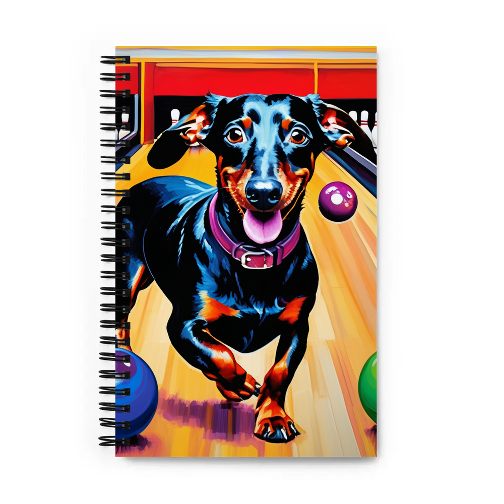 PugMug Custom Black Dachshund Spiral Notebook