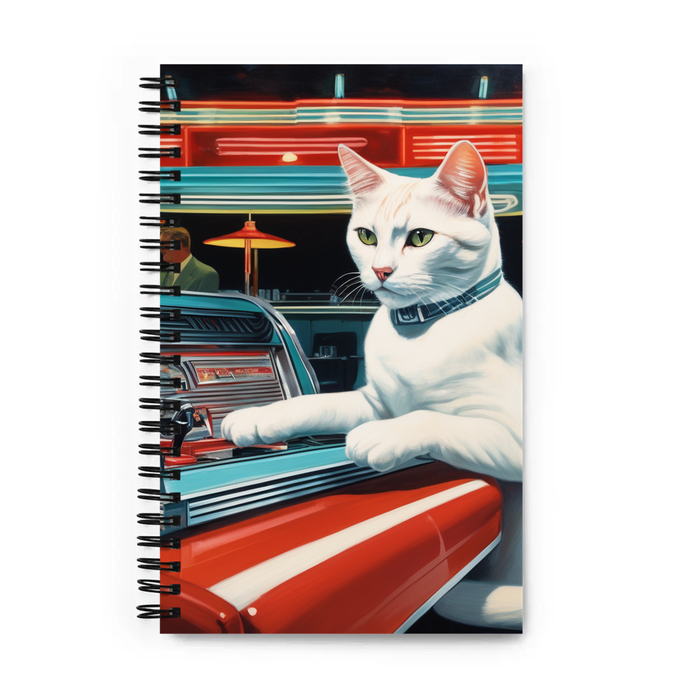PugMug Custom White Companion Cat Spiral Notebook