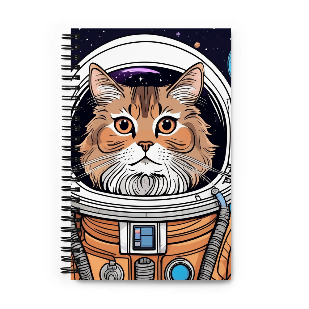 PugMug Custom Tabby Persian Cat Spiral Notebook