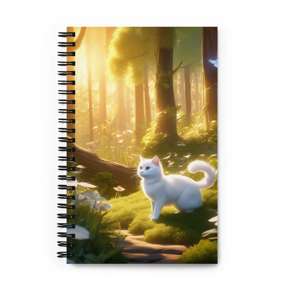 PugMug Custom White Companion Cat Spiral Notebook