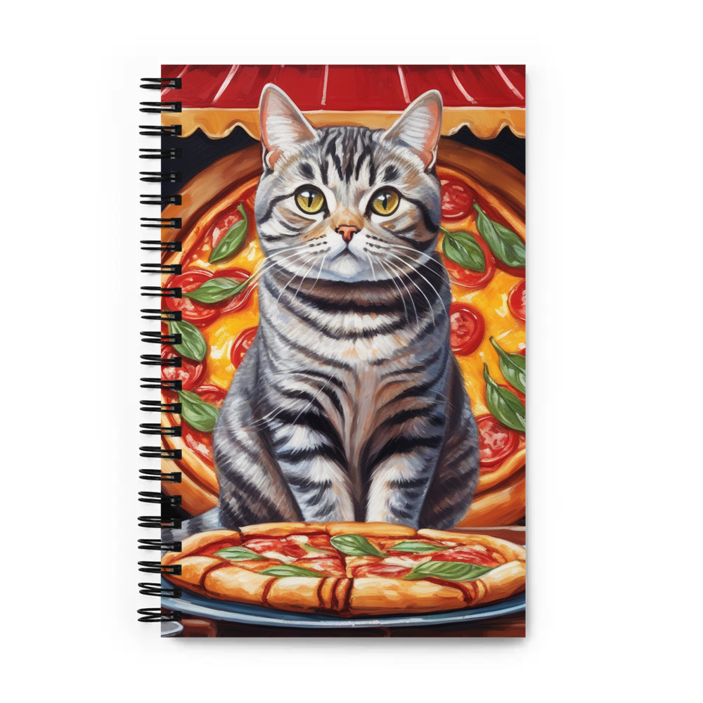 PugMug Custom Tabby British Shorthair Cat Spiral Notebook