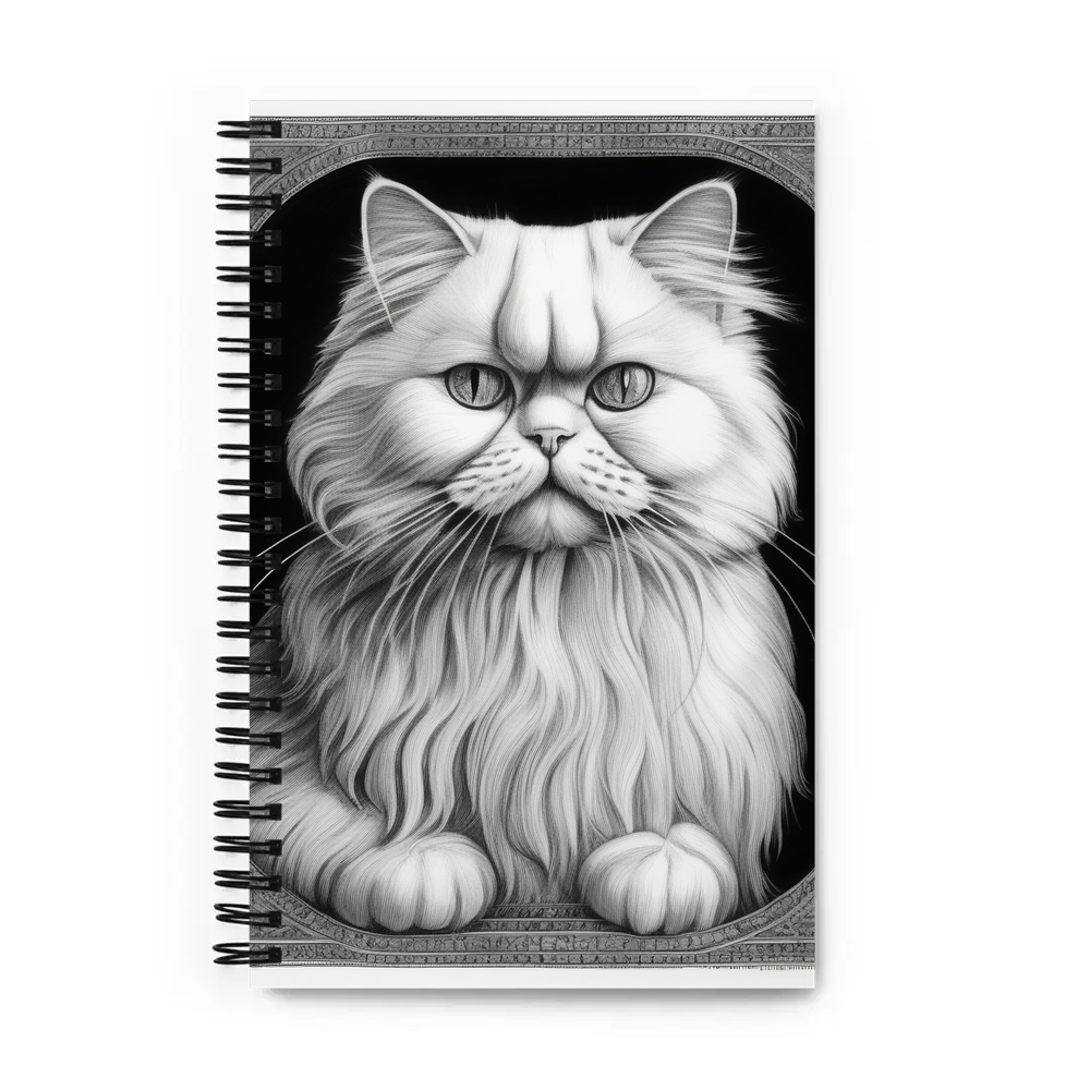 PugMug Custom White Persian Cat Spiral Notebook