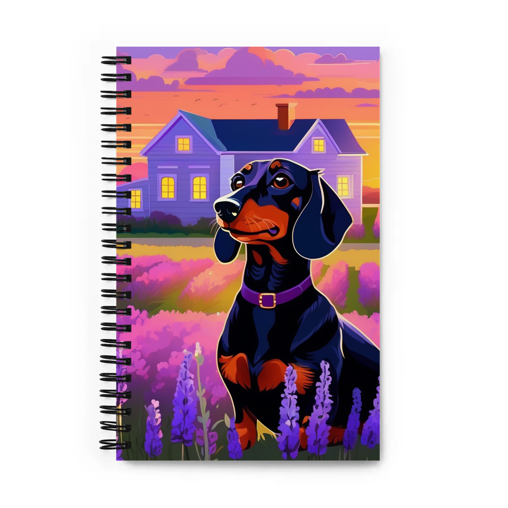 PugMug Custom Black Dachshund Spiral Notebook