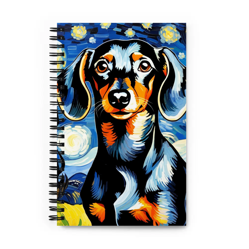 PugMug Custom Black Dachshund Spiral Notebook