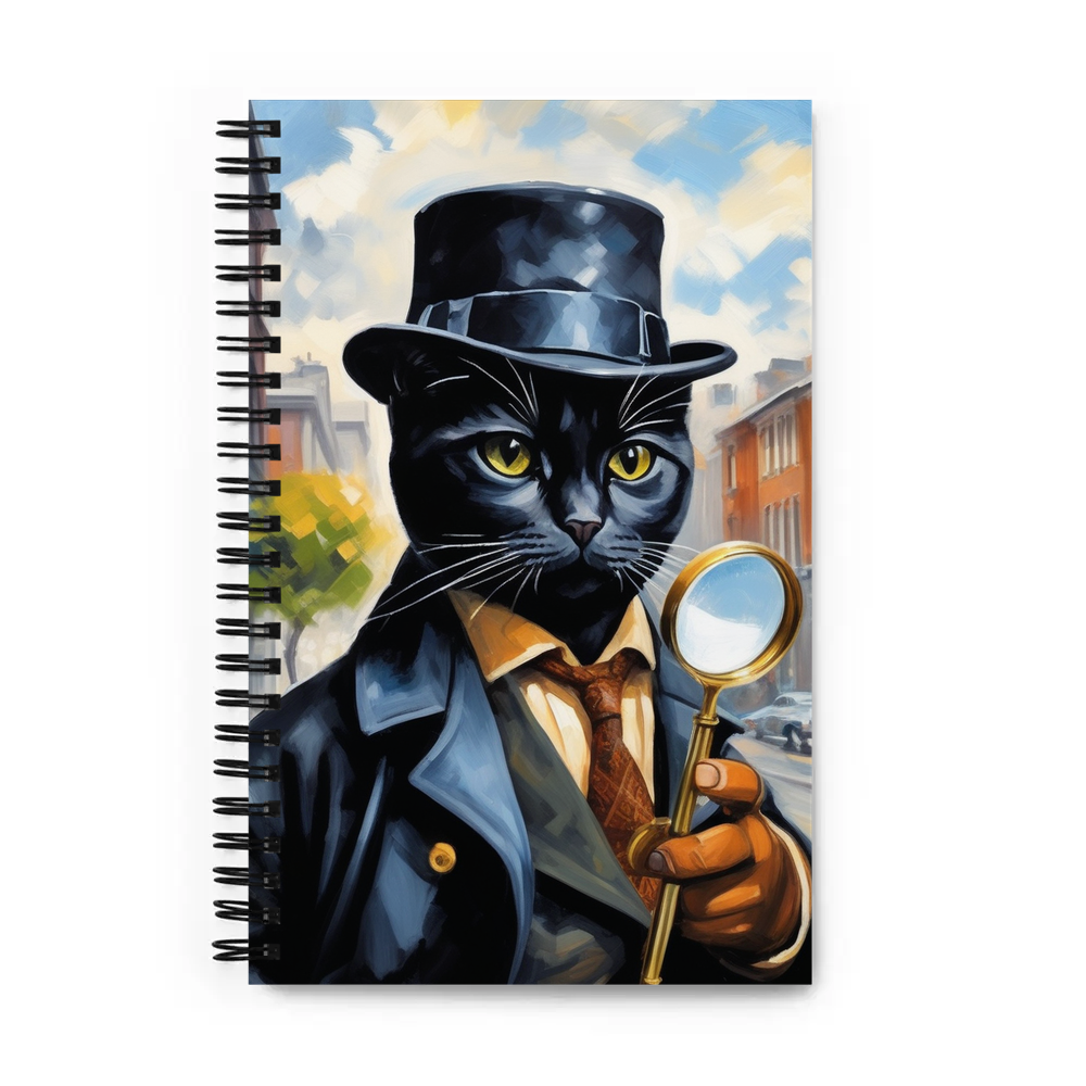 PugMug Custom Black American Shorthair Cat Spiral Notebook