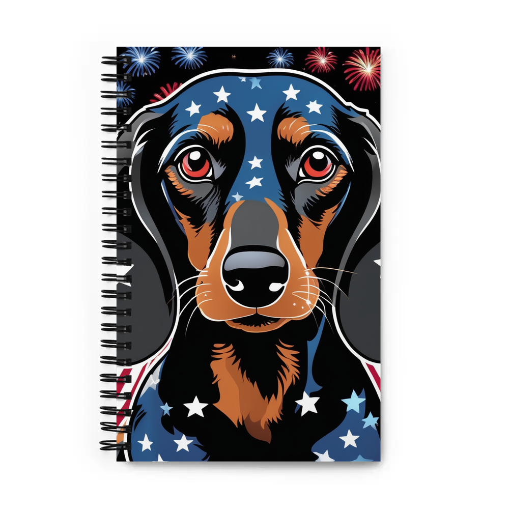 PugMug Custom Black Dachshund Spiral Notebook