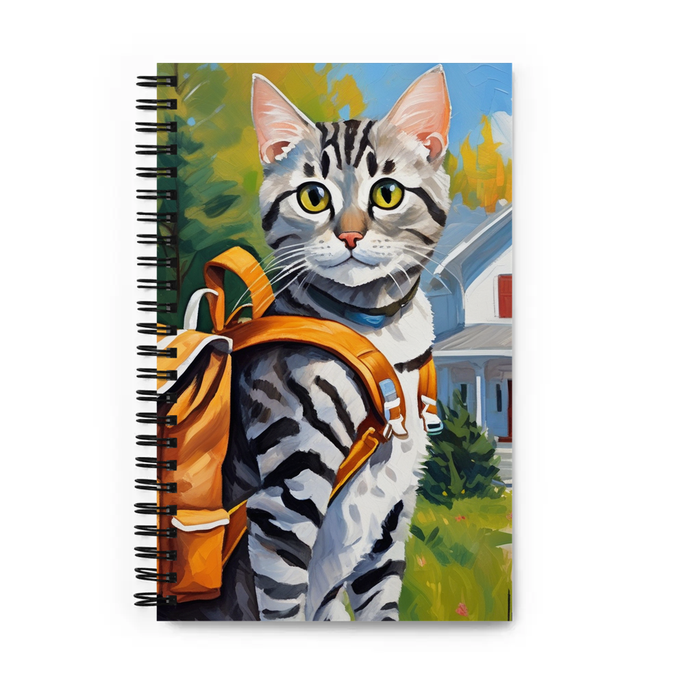 PugMug Custom Tabby American Shorthair Cat Spiral Notebook