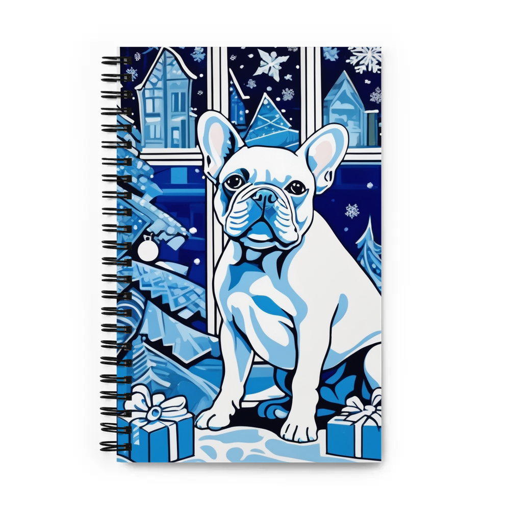 PugMug Custom White French Bulldog Spiral Notebook