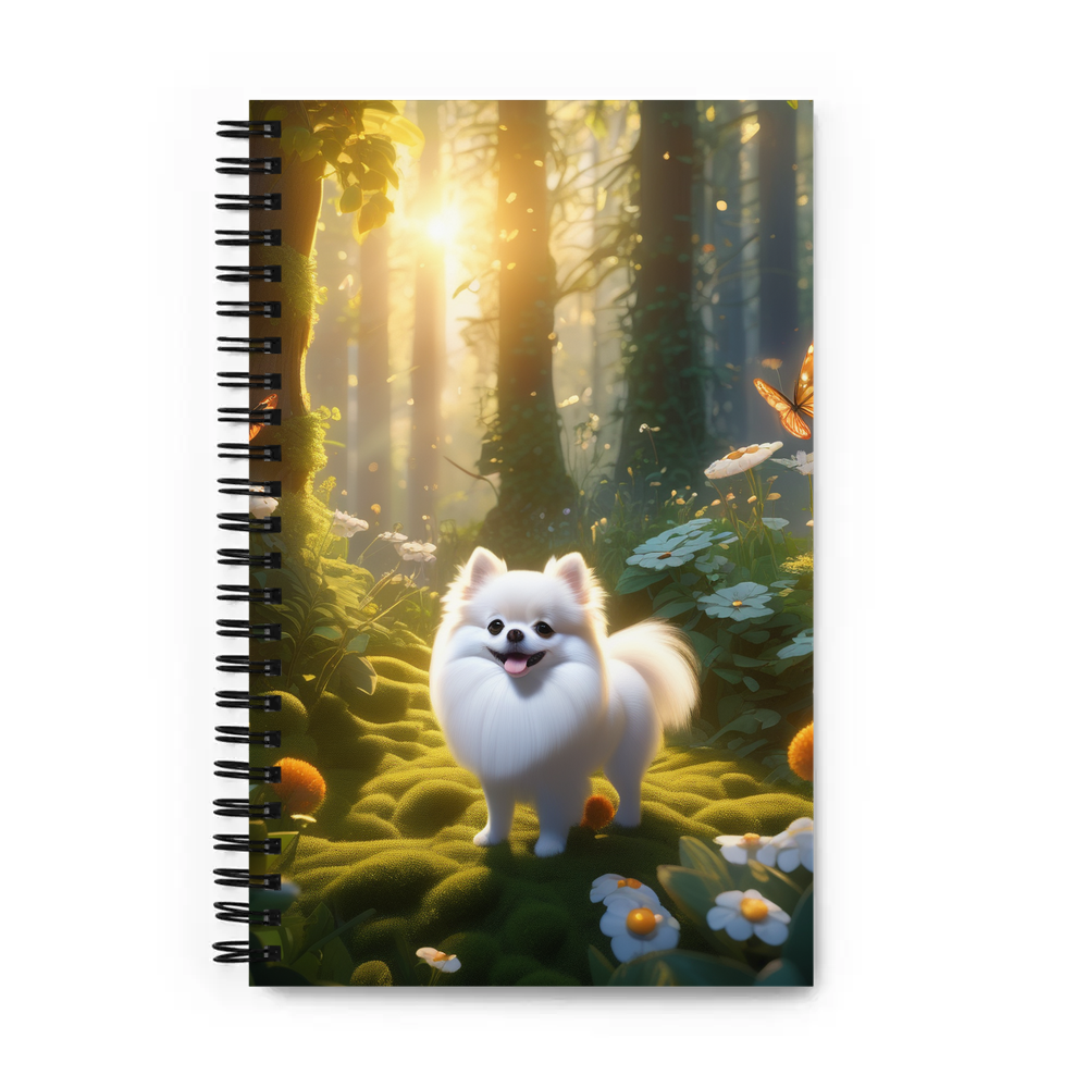 PugMug Custom White Pomeranian Spiral Notebook