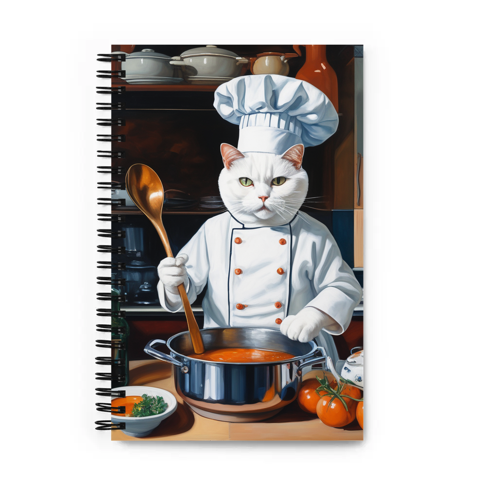 PugMug Custom White Companion Cat Spiral Notebook